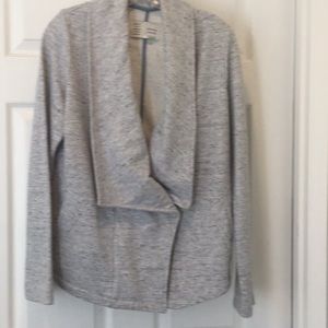 Anthropologie light grey knit jacket sz M